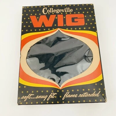 Vintage Collegeville Long Hair Black Herculon Fake Wig Hair 2000-W - Image 1 of 4