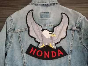 Big Patch Eagle HONDA Motor Sport Racing Motorcycles Bike Iron or Sew on Jacket - Picture 1 of 3