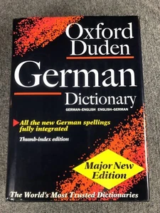 Oxford Duden German English Dictionary Hardcover 1999 DJ VG Thumb Index - Bild 1 von 3