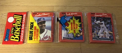 1990 Donruss Rack Pack Andres Thomas, Jack Morris Error, Sammy Sosa Rookie (RC) - Image 1 of 2