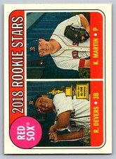 2018  Topps Heritage 189 Kyle Martin / Rafael Devers ASR, RC Red Sox