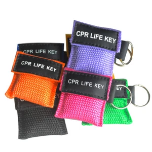 Lot/100pcs CPR LIFE KEY CPR Masks AED First Aid Training One Way Valve Keyring - Picture 1 of 44
