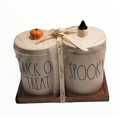 Rae Dunn Halloween Trick Or Treat & Spooky Canister Set Brand New • 40€