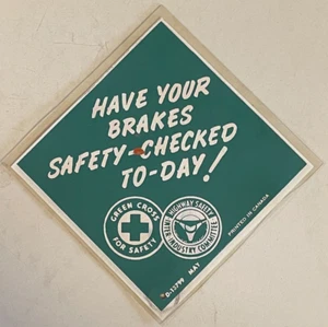 Bremsenkontrollschild Anzeige 2-seitig - Polizei Warnung - Autobahn Sicherheitskontrolle - grünes Kreuz - Bild 1 von 5