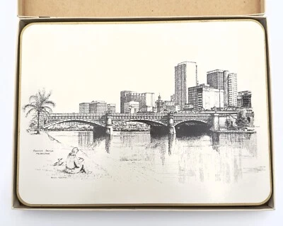 Vtg JASON Placemats/Made In New Zealand Set of 6 Cork Backed Melbourne Australia - Image 1 of 4