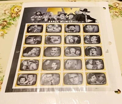 US Stamp Scott #4414, 2009, Early TV Memories, Full Sheet of 20 MINT + Bob Hope - Image 1 of 2