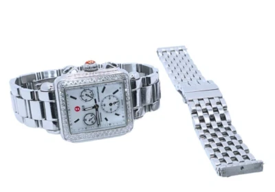 Michele Deco MW06A01 Diamond Chronograph Stainless Steel Ladies Watch - Image 1 of 4