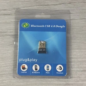 BT Wireless CSR 4.0 Dongle USB Plug & Play NEW - Picture 1 of 3