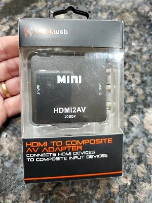Blackweb HDMI To Composite AV Adapter 1080p NIB BWA18AV004 - Image 1 of 3