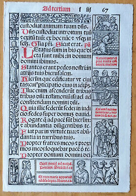 Original Stundenbuch Blatt Horae Holzschnitte Venedig Giunta (67) - 1523 • 32€