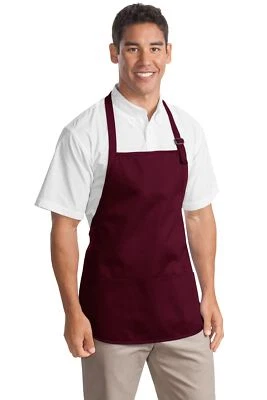 Port Authority Medium Length Apron Pouch Pockets Stain Release Protection A510 - Image 1 of 3