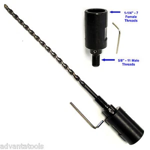 Adaptador de broca de núcleo: 5/8""-11 macho a 1-1/4"" - 7 hembra con broca centradora - Imagen 1 de 6
