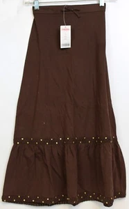 NEW 2007 Gymboree Savanna Sunset Brown Long Skirt Peasant Sequins sz 8 Elastic - Picture 1 of 7