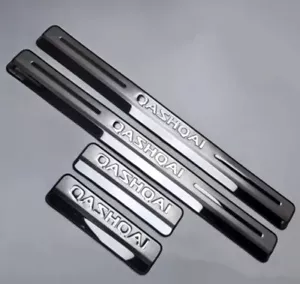 4Pcs Nissan Qashqai J10 Stainless Steel Door Sill Protective Scuff Plates - Picture 1 of 5