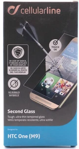 Cellularline Second Glas HTC One (M9) Display Schutz 9H Hartglas Cover Klar 595 - Bild 1 von 2