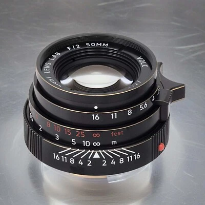 Light lens lab Lense Elcan 50mm F2 Brass Black For Leica M M6 M10 M240Rangefinde - Image 1 of 4