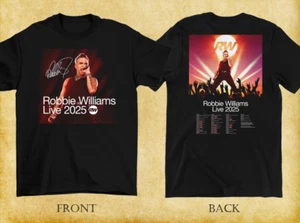 2 Seiten 2025 Live Tour Robbie Williams Shirt schwarz Unisex S-5XL 1J0171 - Bild 1 von 3