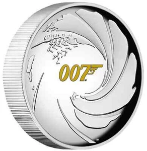 2020 JAMES BOND 007 1oz SILVER PROOF HIGH RELIEF COIN - Picture 1 of 5