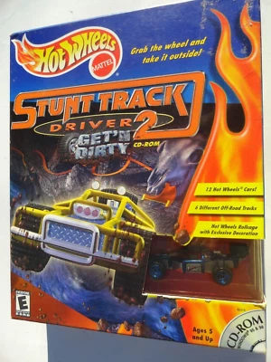 BIG BOX Hot Wheels: Stunt Track Driver 2 Get'n Dirty CD-ROM PC 2001 NEW SEALED - Image 1 of 4