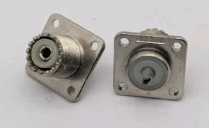 VINTAGE 2-Pack UHF femmina jack SO-239 paratia pannello telaio connettore NOS - Foto 1 di 7