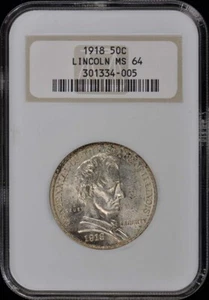 ILLINOIS 1918 Silver Commemorative 50C NGC MS64 - Picture 1 of 2