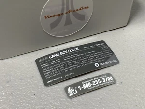Game Boy Color Console (Nintendo Game Boy Color) Laminated Replacement Labels - Picture 1 of 1