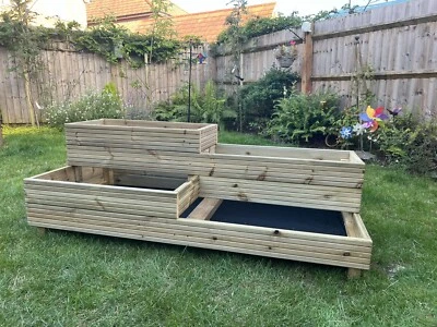 4 Tier Garden Planter 160cm X 50cm X 70cm Trough Herb Garden - Image 1 of 2