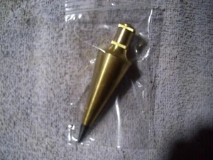 Vintage JLT 8 OZ Johnson Level Tool Plumb Bob Solid Brass EUC - Picture 1 of 1