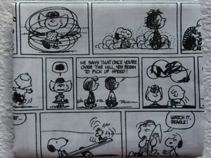 NEU & RARITÄT Peanuts Charlie Brown Snoopy klassisch schwarzweiß Comic Streifen * 100 % Baumwolle FQ - Bild 1 von 3