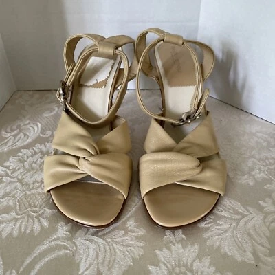 Women’s Heels Shoes Beige Ankle Strap Bisou Bisou Size 7.5M - Image 1 of 4