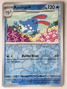 Tarjeta Pokémon Corona Estelar REVERSE HOLO Azumarill 034/142 NM/M - Arte Cecina - Imagen 1 de 2