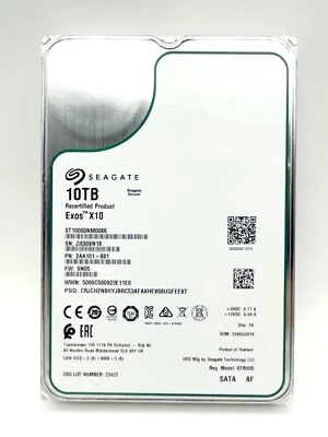 ST10000NM0086 Seagate Exos 10TB 3.5 X10 256M Enterprise Internal SATA Hard Drive - Image 1 of 4