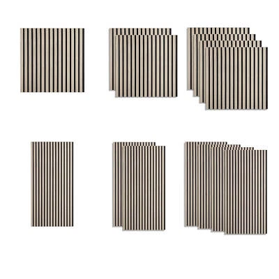 Wandpaneele Holz 3D 1, 2, 4  Akustik Paneele 60 120 x 60 cm Grau MDF Homestyle4u - Bild 1 von 4