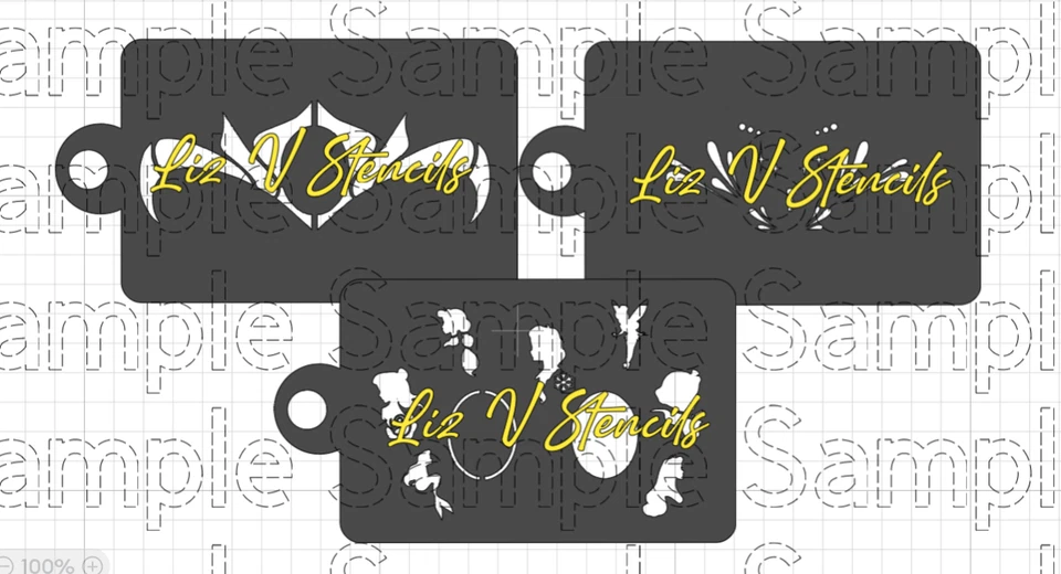 Princess Crown Set - Face Painting STENCIL - Image 1 of 1