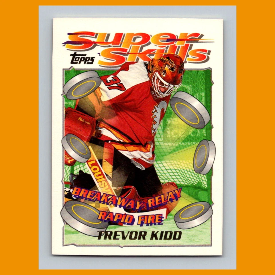 Trevor Kidd #82 1995 Topps Super Skills Calgary Flames Hockey Card NHL NM - Image 1 of 3