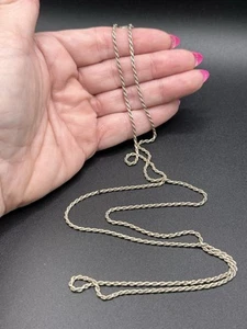 30” Sterling Silver Rope Chain 1.50MM 8 Grams Q7 - Picture 1 of 10