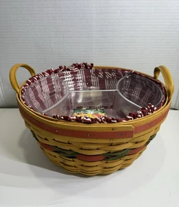 Longaberger 1999 Holiday Hostess Tannenzapfen Korb #15253 mit Tablett ohne Deckel - Bild 1 von 10
