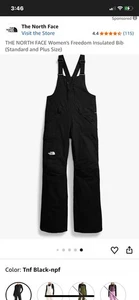 Bavaglino The North Face donna Freedom neve sci isolato nero taglia extra large - Foto 1 di 9