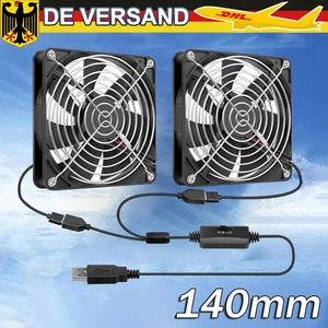 140mm 5V USB Chłodnica Cichy wentylator Wentylator chłodzący do komputera stacjonarnego PC Obudowa DE - Zdjęcie 1 z 15