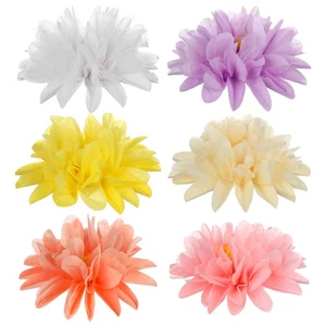  6 Pcs Pom Paper Flowers Decorations for Party Cute Wall Ornaments - Picture 1 of 12