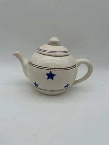 Teiera vintage 1989 Hartstone USA stelle e strisce 10”x6,5” - Foto 1 di 8