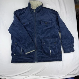 Mens Vintage Y2K Rip Curl Logo Reversible Corduroy Long Line Jacket. Sz Large - Picture 1 of 14