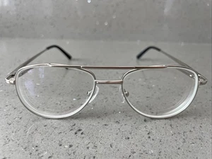 Gafas de aviador Eyebuydirect Tasker plateadas 49-16-140 C2 SOLO MARCOS borde completo - Imagen 1 de 5