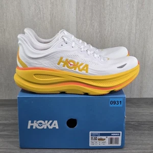 Hoka Bondi 9 Größe 11,5 Herren Frost Weiß Orange Laufschuhe $ 175 - Bild 1 von 13