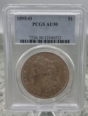 1895-O Morgan Silver Dollar — PCGS AU50 — Attractive Original Toning - Image 1 of 4