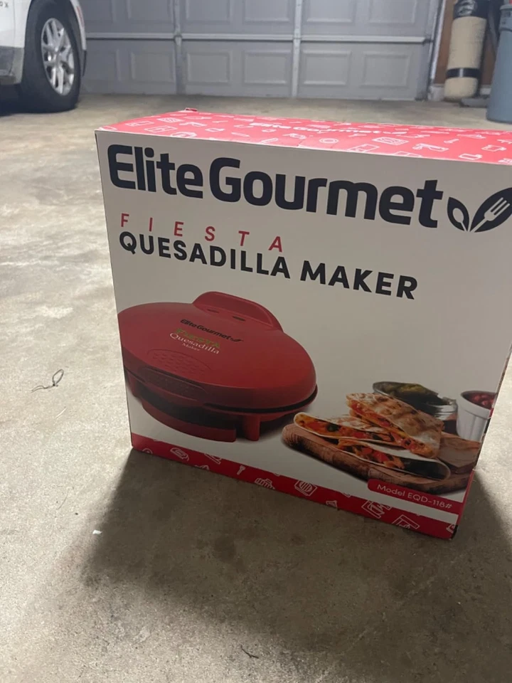 Elite Gourmet Quesadilla Maker - антипригарная пластина 11 дюймов, 6 ломтиков, красный - Изображение 1 из 1