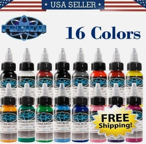 16 Farben Fusion Tattoo einfarbige Tinte Kit - 1 Unze/30ml Flaschen, kostenloser Versand - Bild 1 von 12