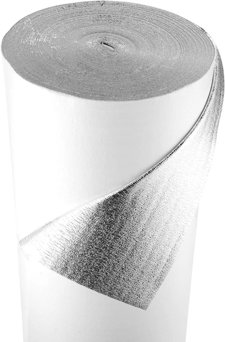 VEVOR Double Reflective Insulation Roll – 24 In X 50 Ft, 3.2mm Thick, Foam Radiant Barrier