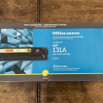 131A Office Depot CF212A reemplaza cartucho de tóner amarillo HP-nuevo Foto 1 de 3