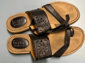 BORN CONCEPT B.O.C. Sandalias sin cordones con puntera negra Casaba talla 8M - Imagen 1 de 14
